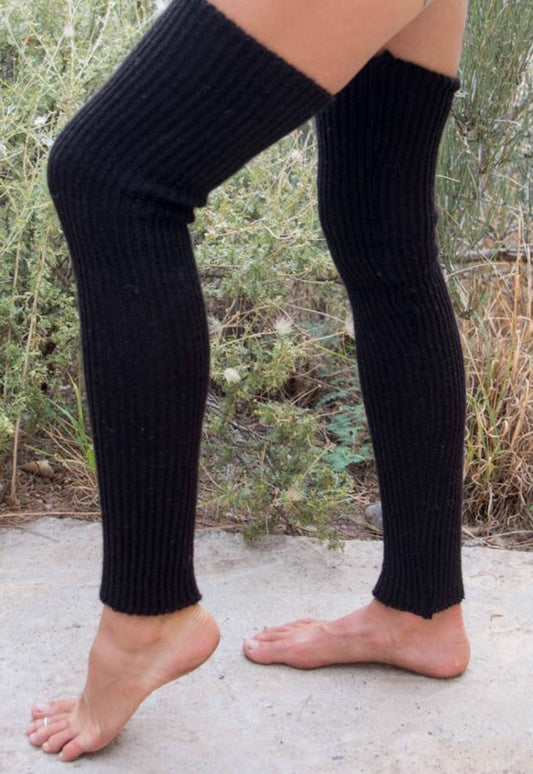 Stretchy, rib knit, long, leg warmers