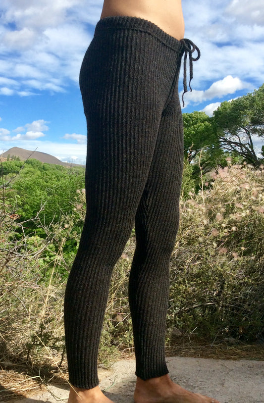 Rib knit-stretchy leggings