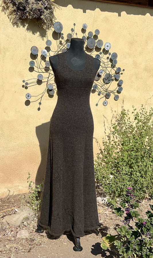Spirit dress- alpaca, knit, empire waist, tank gown