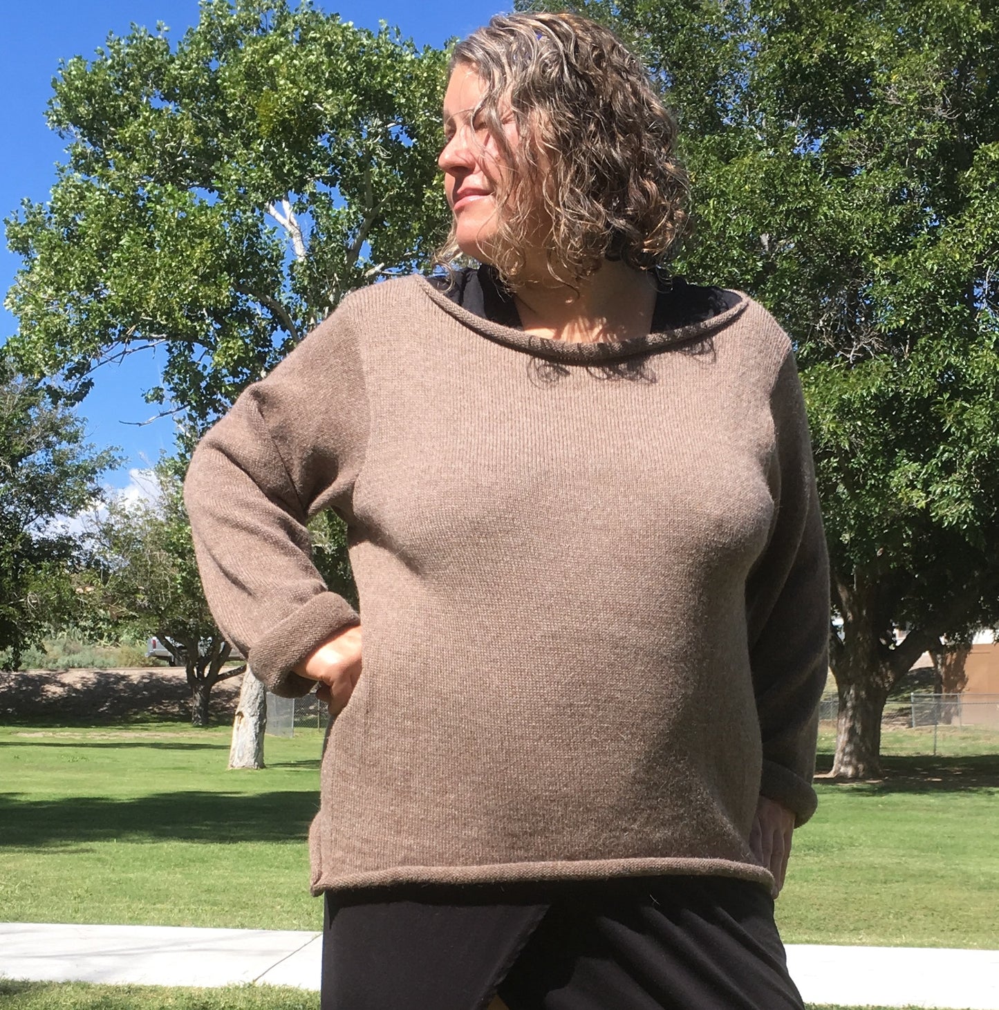 XL boat neck sweater