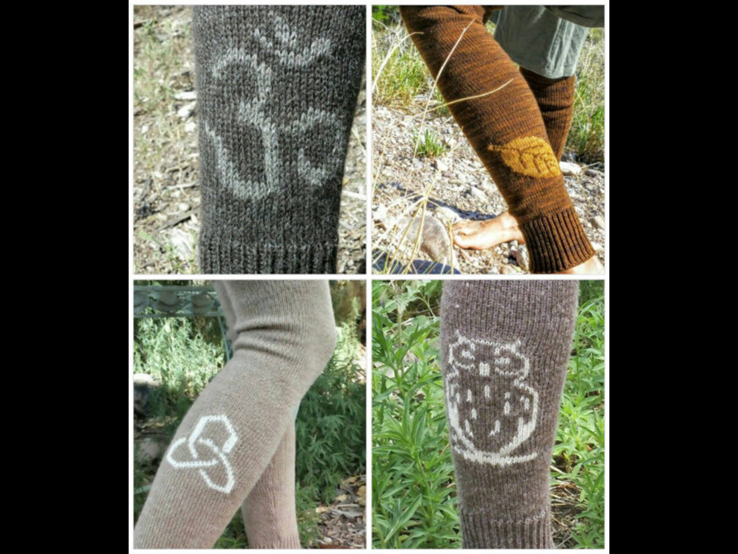 Leg warmers with design