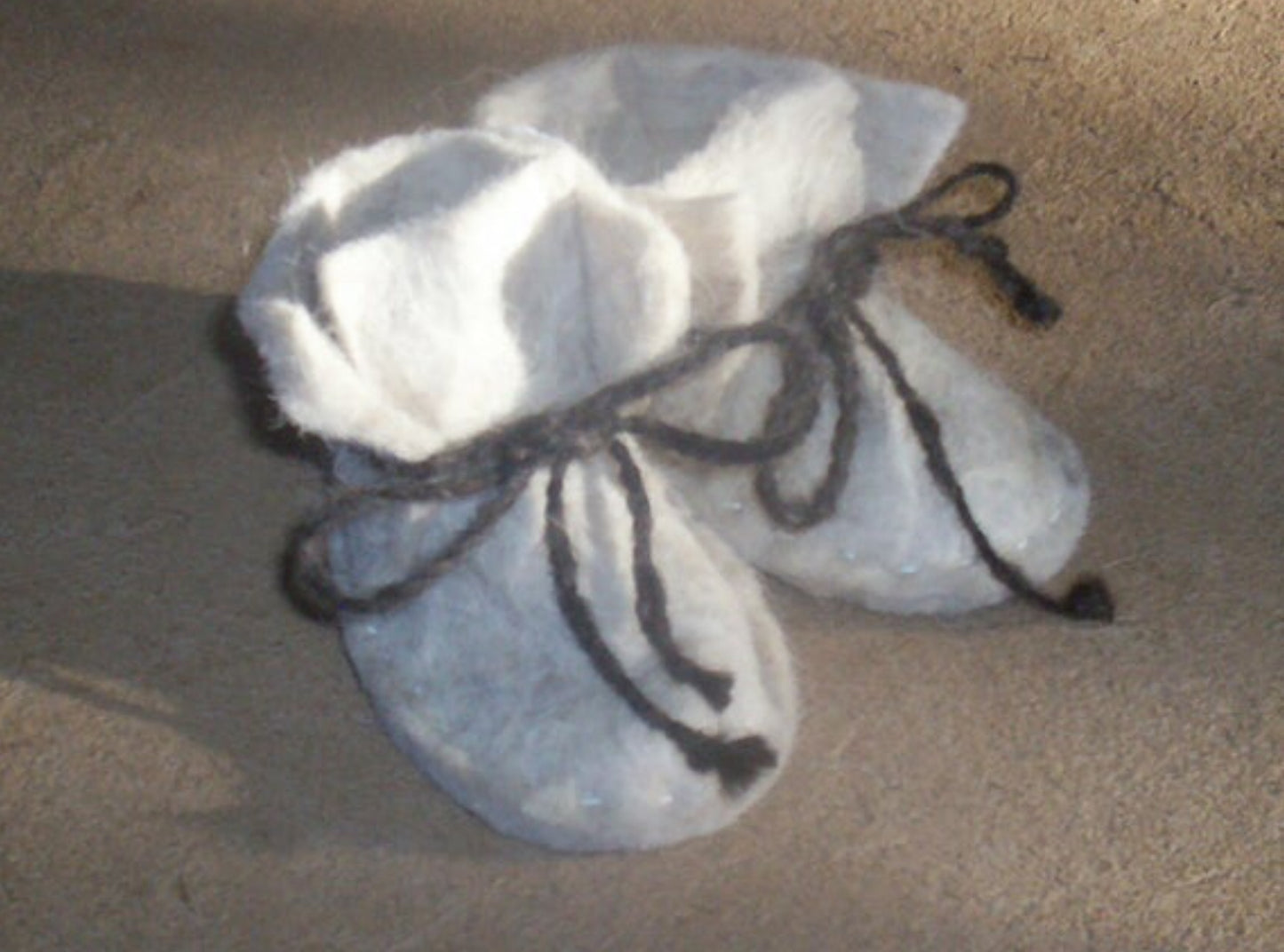 Felted baby booties