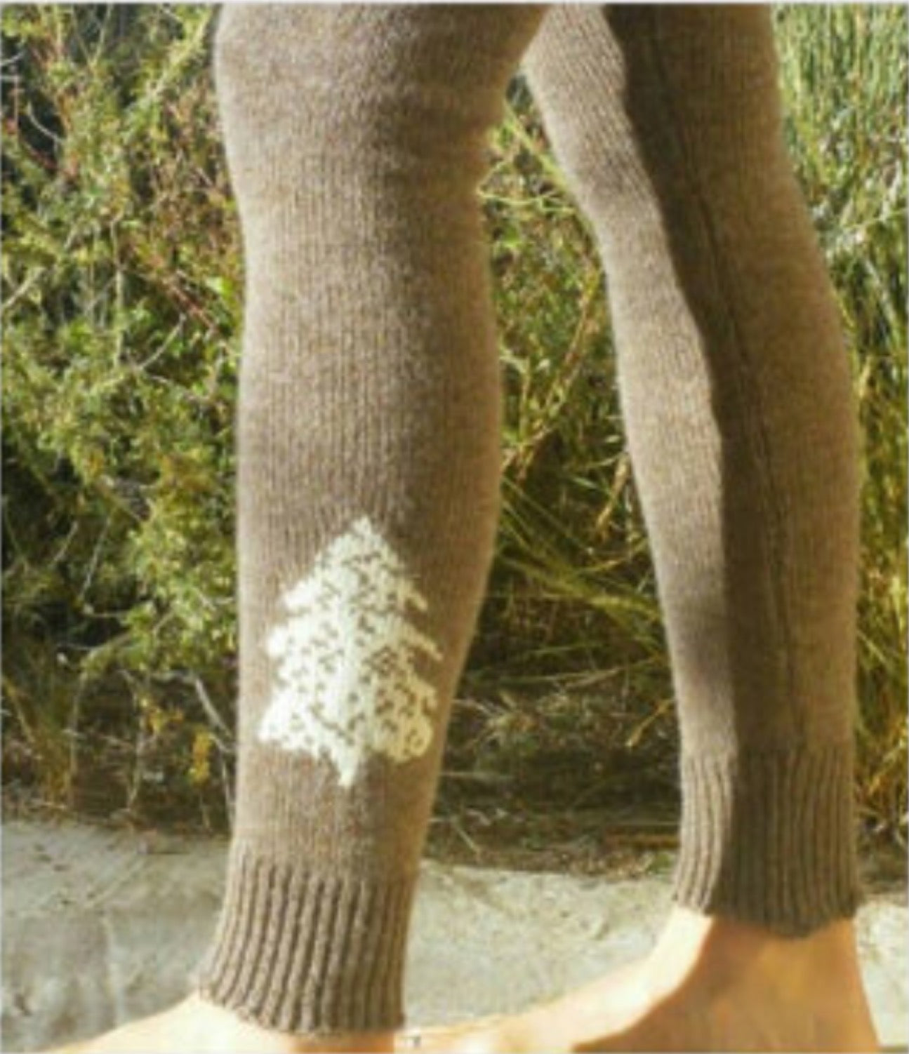 Design add on for plain knit leggings