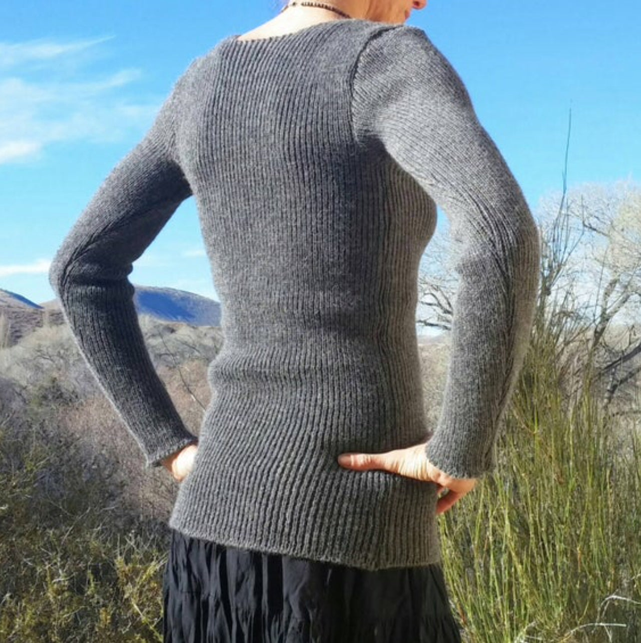 Snuggly, rib knit sweater