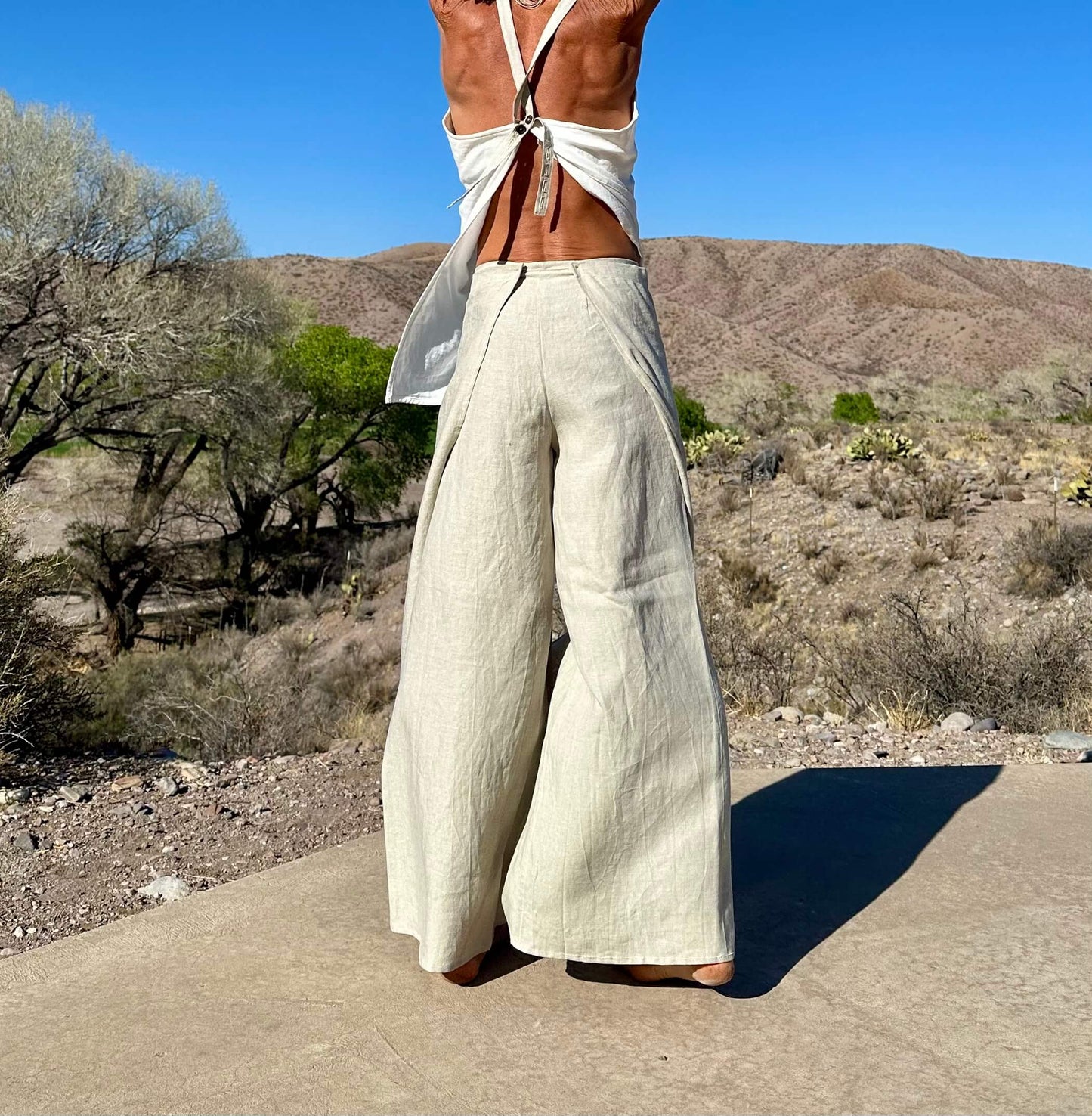 Organic natural linen-summer breeze pants