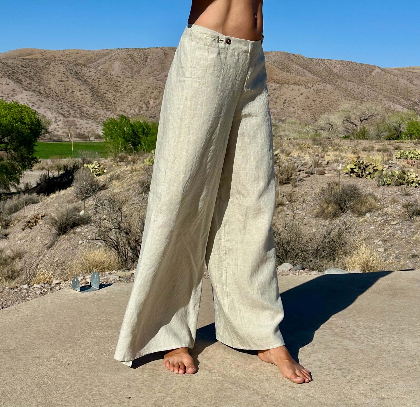 Organic natural linen-summer breeze pants