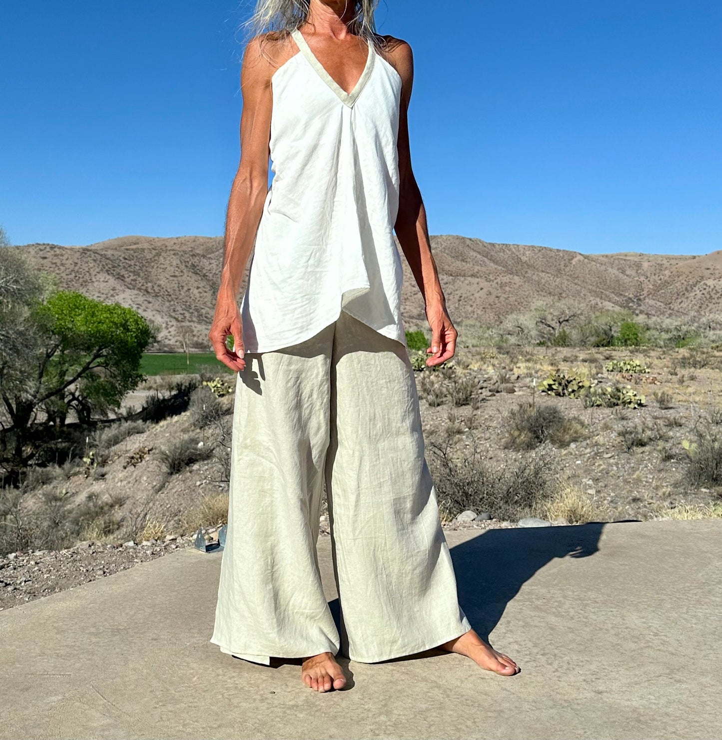Organic natural linen-summer breeze pants