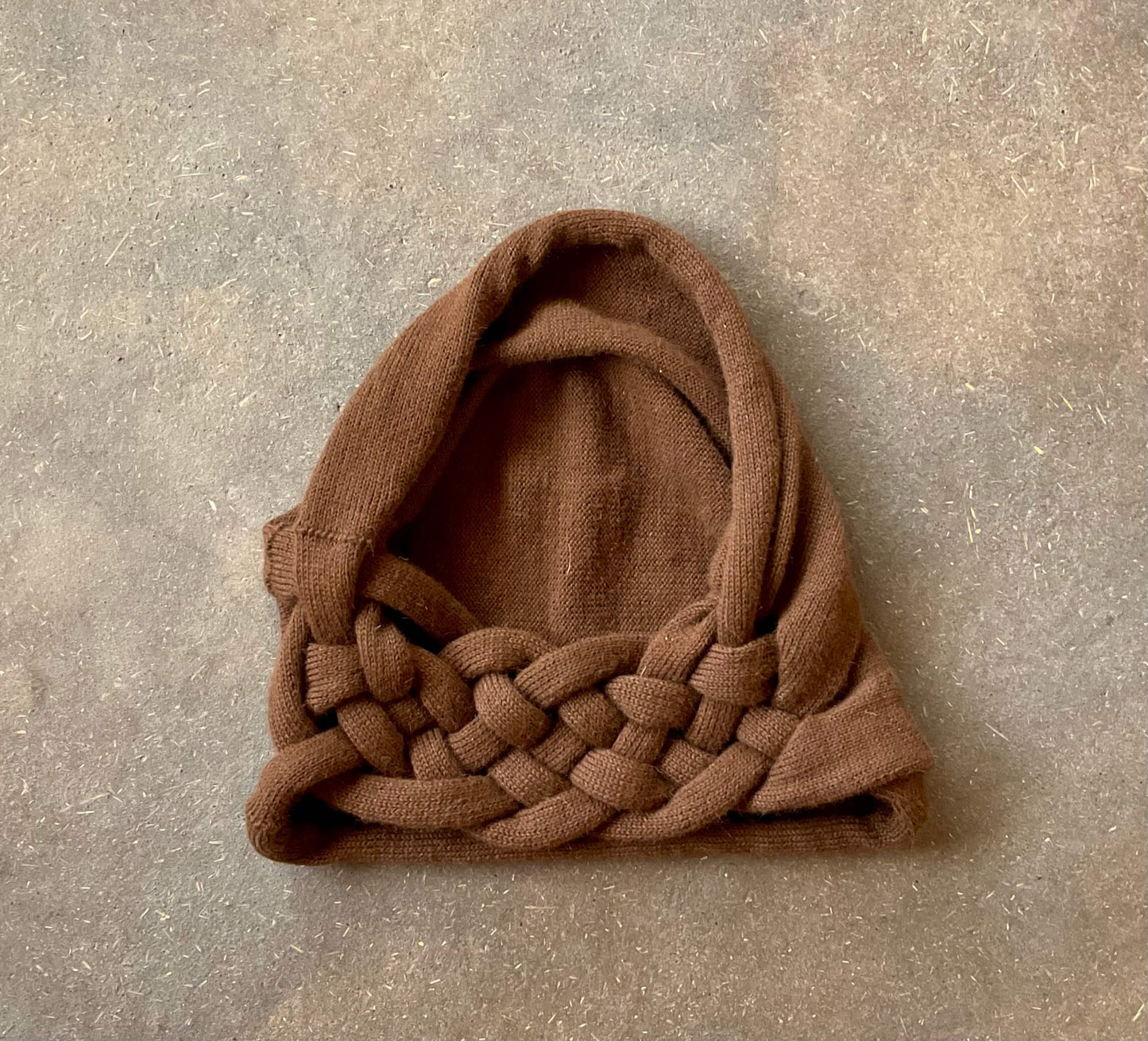 Braided cowl-hood