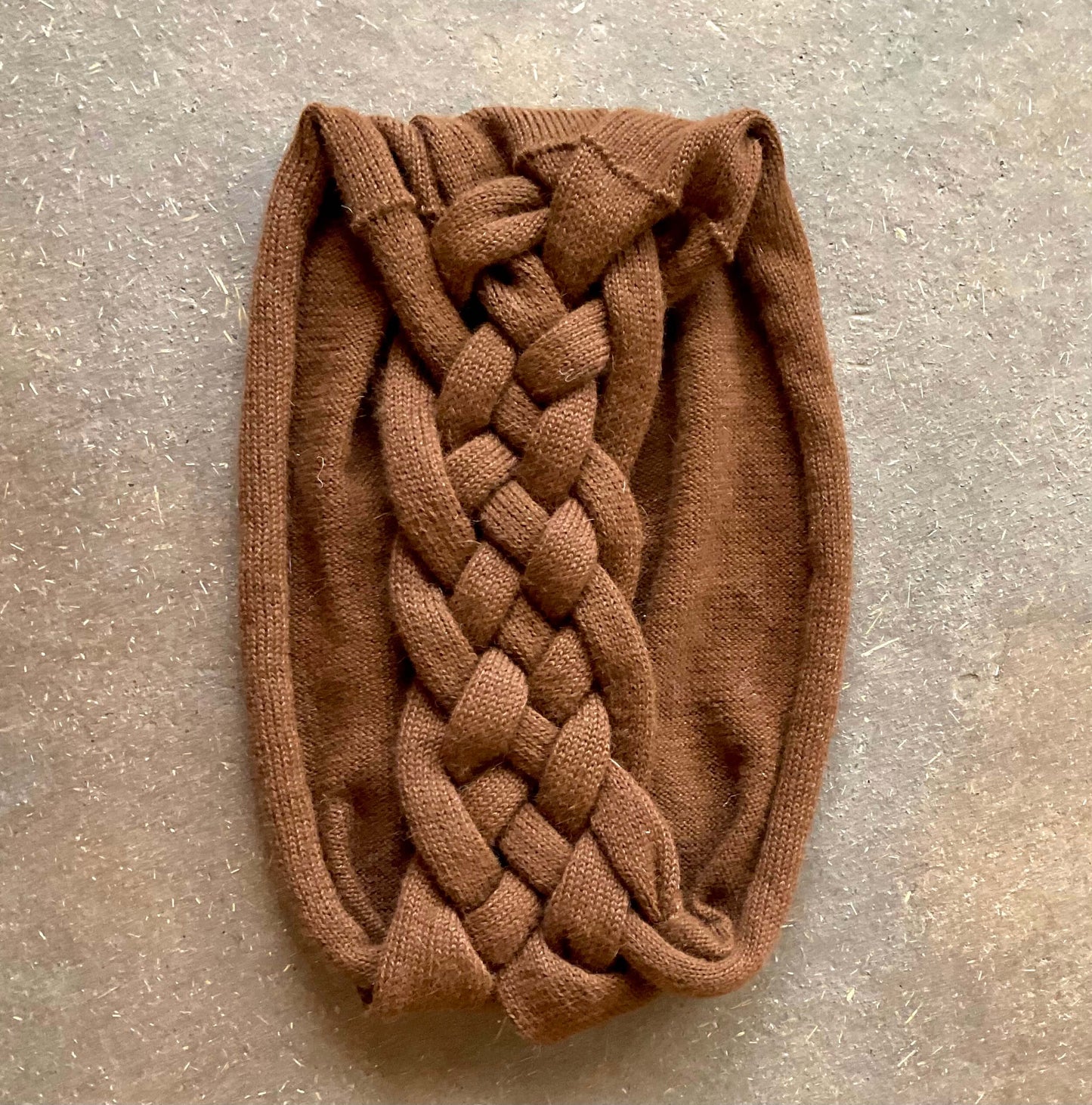 Braided cowl-hood